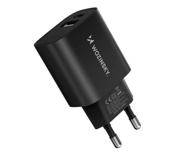 Wozinsky Ładowarka sieciowa USB-A USB-C 20W czarna WGWCB - 1487883 - zdjęcie 3